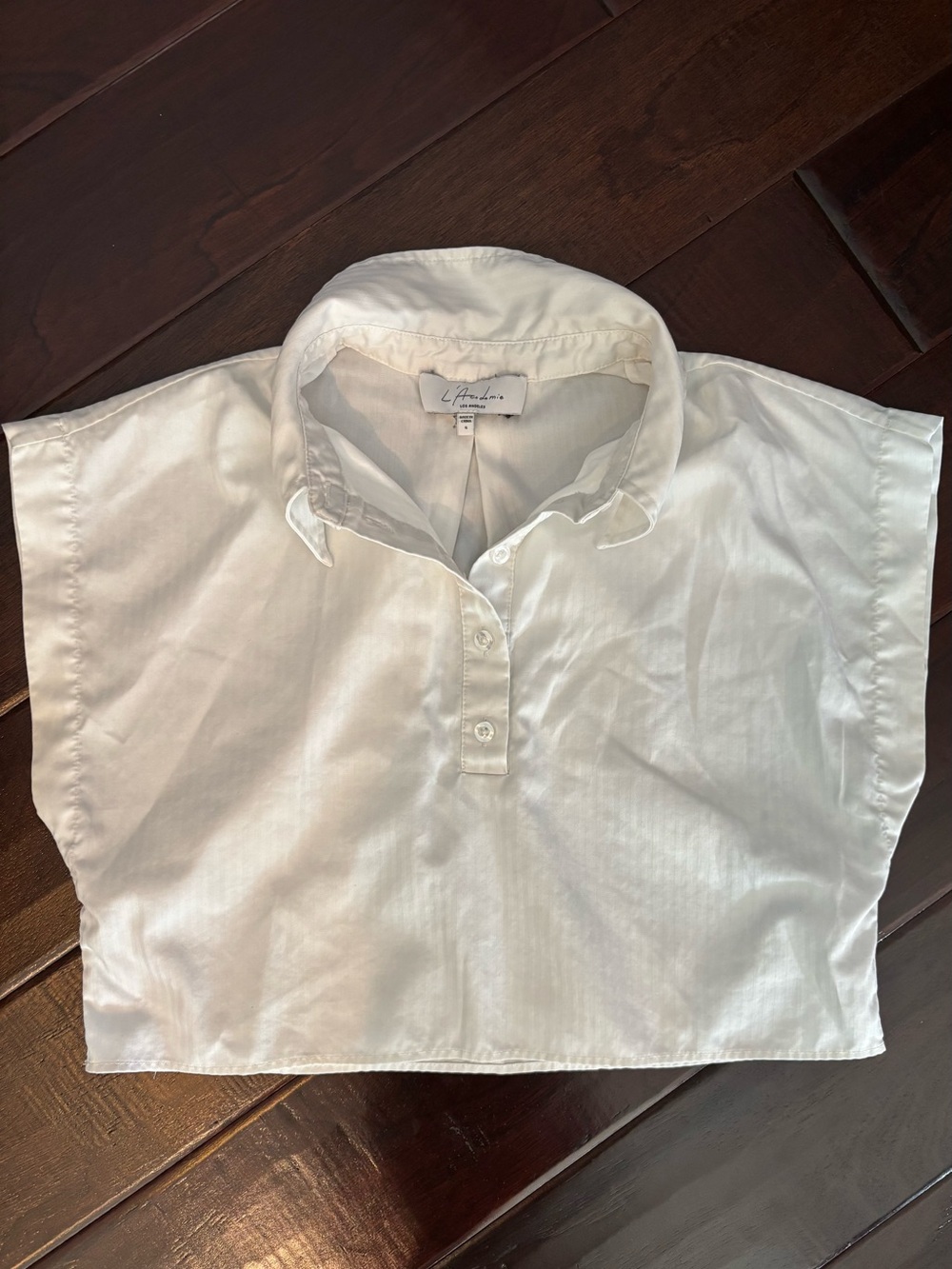 L'Academie White Collared CropTop